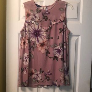 Mauve Floral Apt. 9 Tank Top